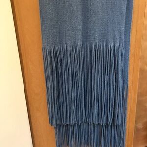 A long blue scarf 90”